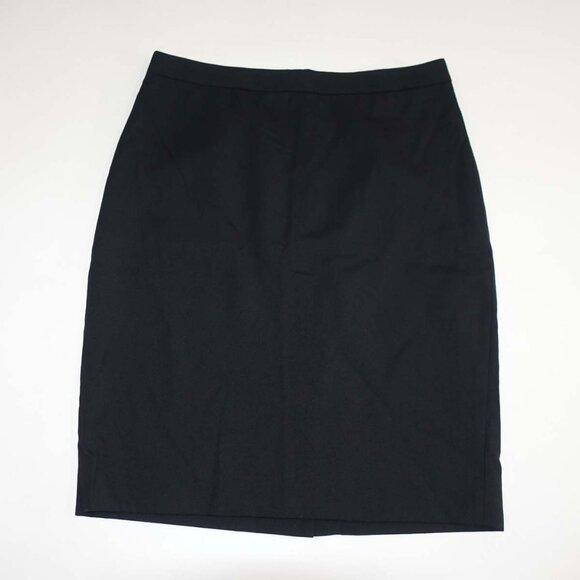 J. Crew Women's No. 2 Pencil Skirt Size 4 Black 100% Wool Knee Length 86013 EUC - Picture 1 of 4